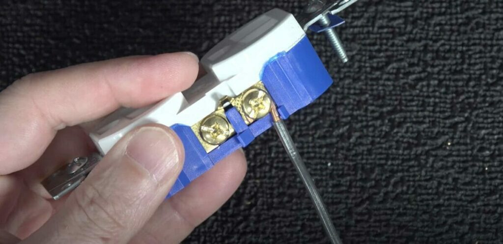backward hook for outlet wires