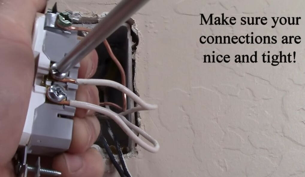 connect the neutral wires to the silver terminals securely