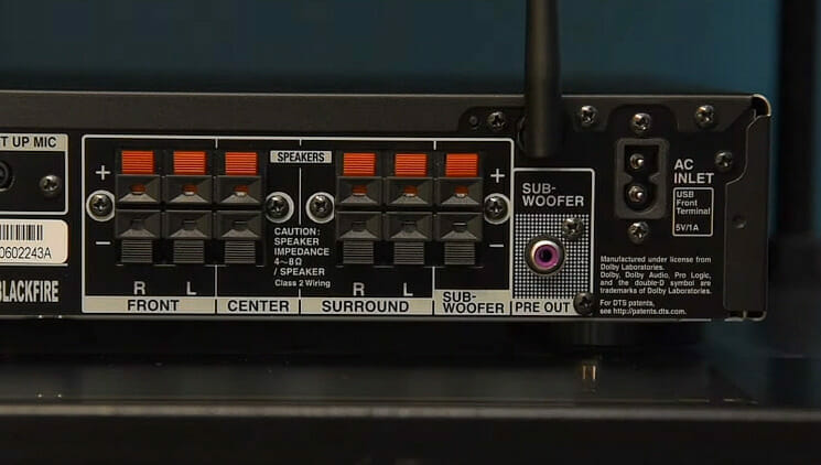 A back image of a speaker receiver