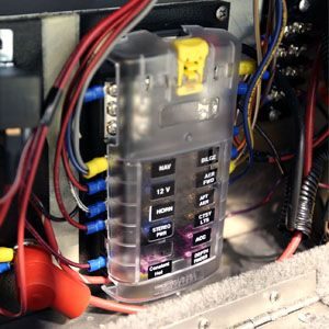 Labeled blade fuse box