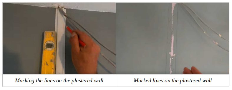 man installing drywall patch to hide wires