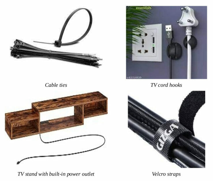 tidy cable management solutions for hiding TV wires