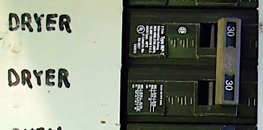 A double-pole 30-amp circuit breaker required