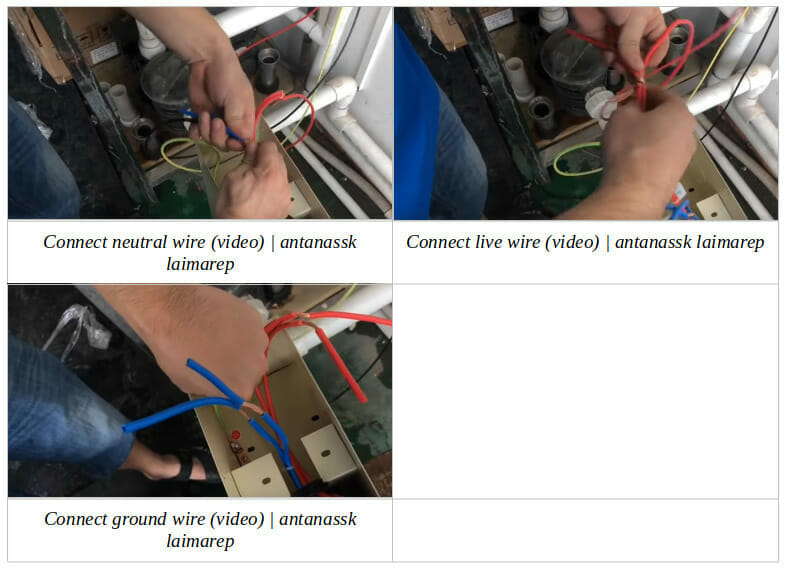 A person connecting wires into the correct terminals
