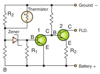 A diagram of an internal voltage regulator