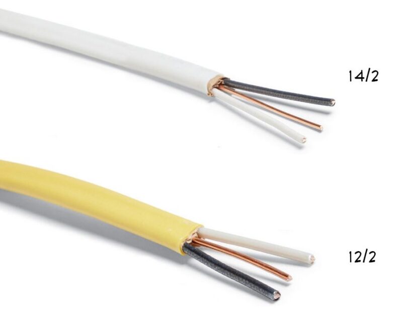 A 14/2 and 12/2 wires