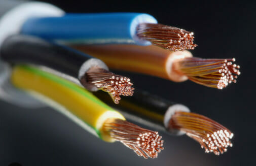 An up-close view of the stripped TFFN wire