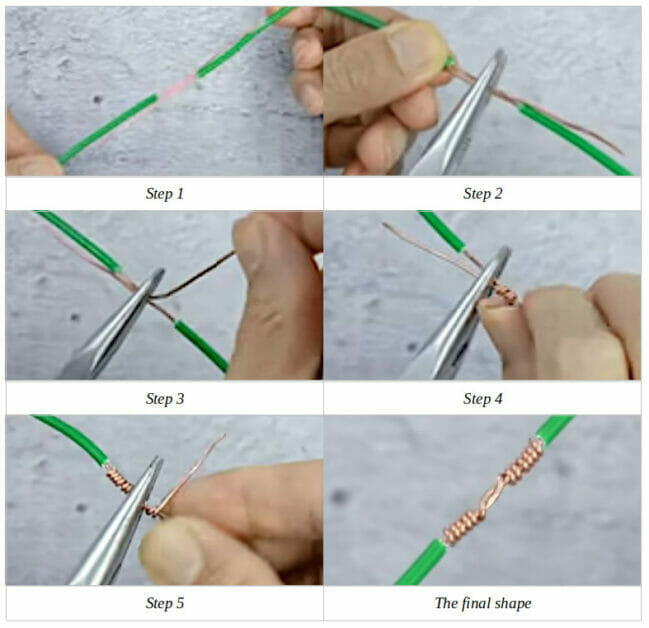 Step by step guide on how to twist wires