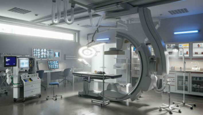 A room with medical equipments