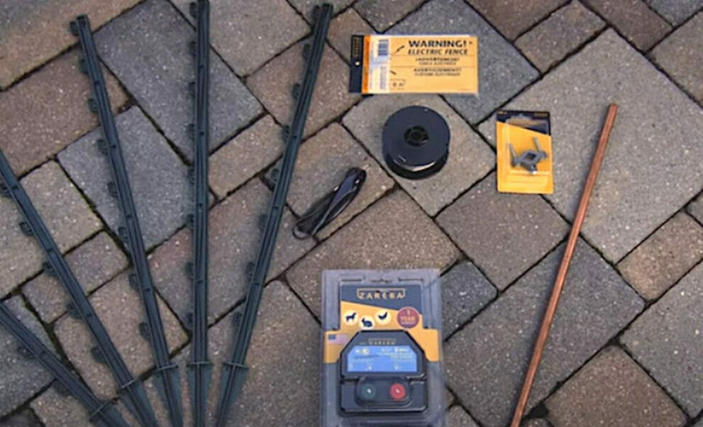 Equipment used to wire an electric fence