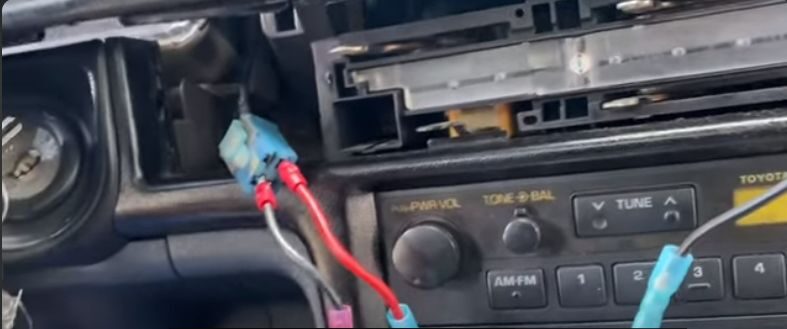 Opened dashboard with wires