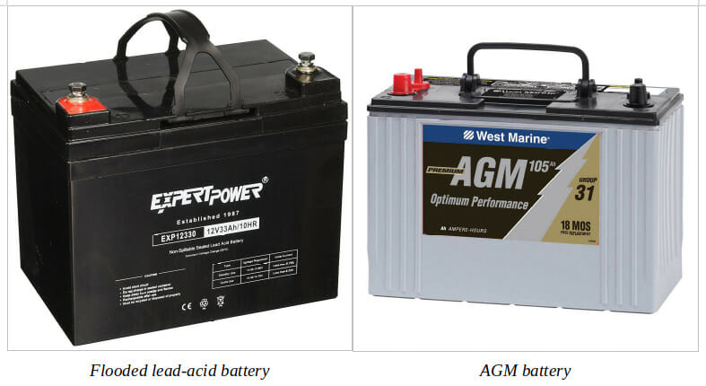 Flooded lead-acid and AGM batteries