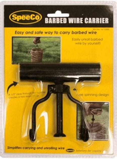 A barbed wire carrier