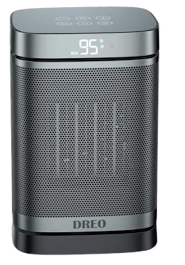 DREO portable heater in color gray-black