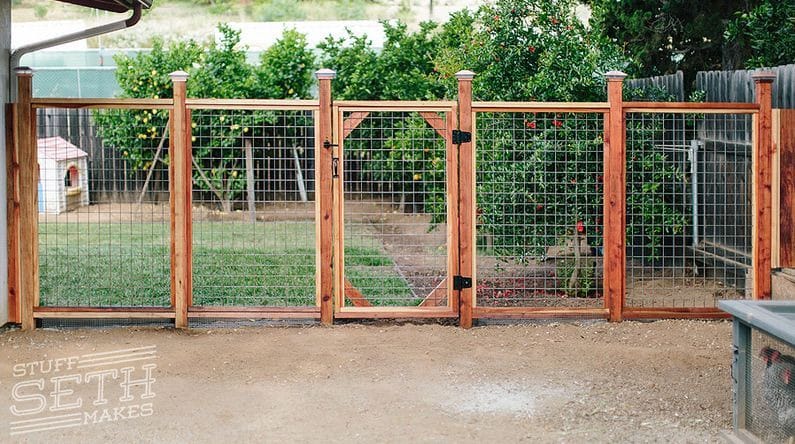Installed fence gate