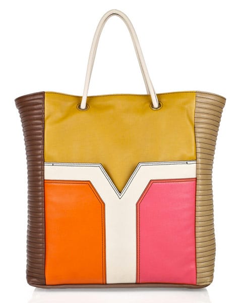 yves saint laurent lucky chyc colorblock tote