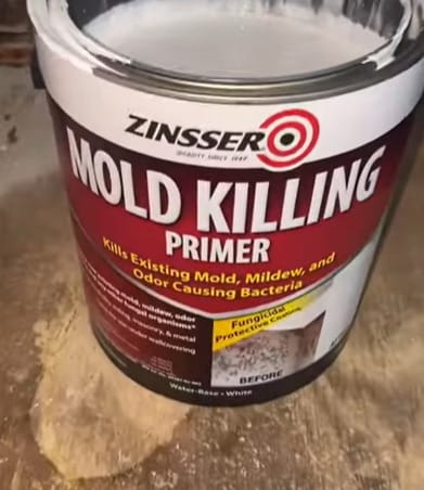 A tin can of Zinsser Mold Killing primer