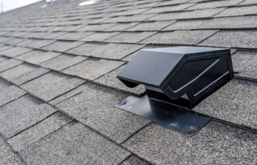 An attic ventilation on the roof