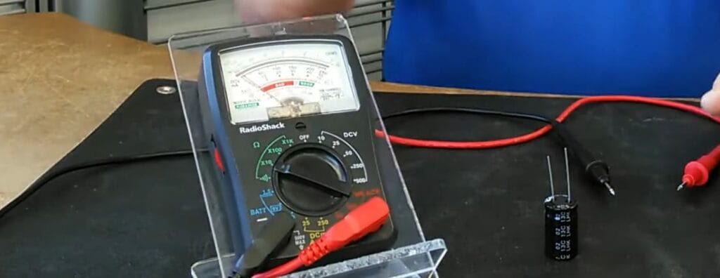 A multimeter in continuity mode
