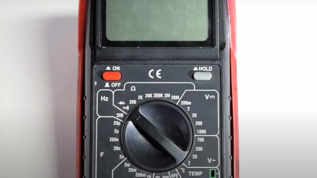 A digital multimeter a white background