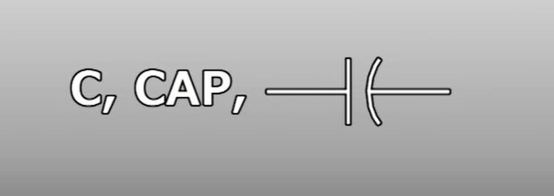 Multimeter capacitance symbol displayed on a gray background
