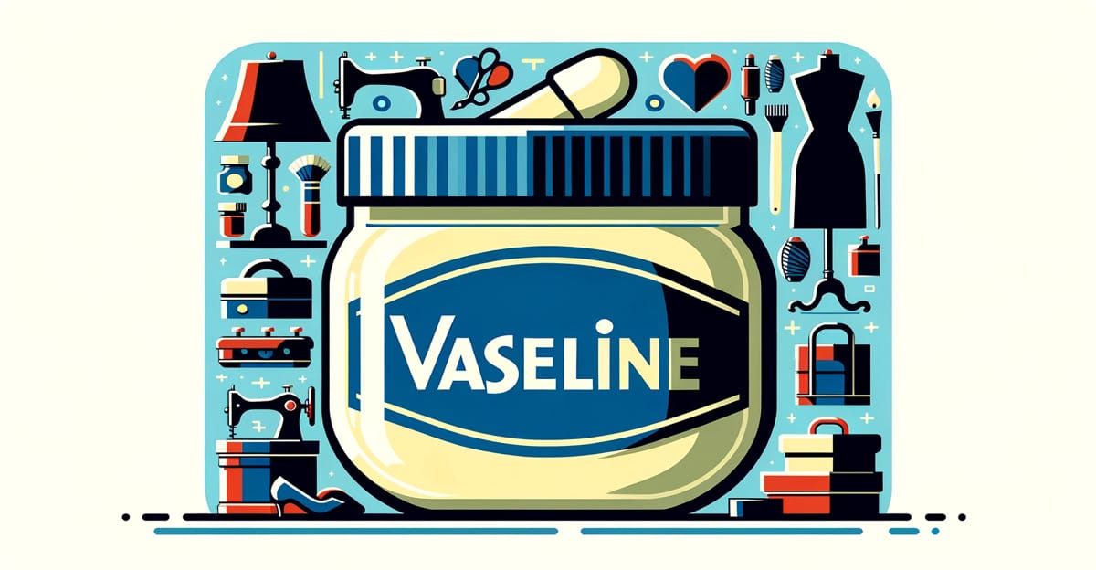 An illustration image of a Vaseline jar