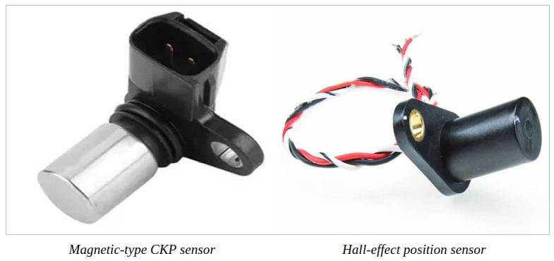 Two different types of sensors with wires attached to them