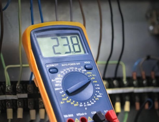 A closer look at a multimeter at 23.8 reading