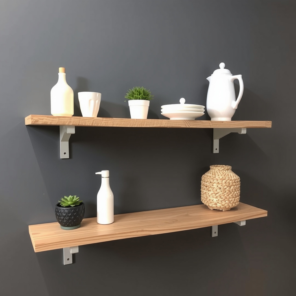 4. Build floating shelves for extra storage