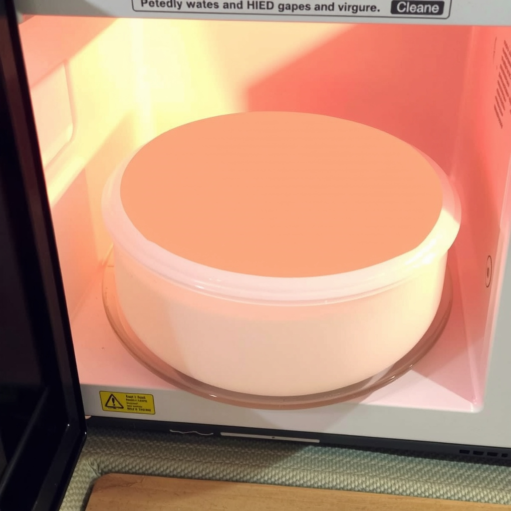 5. Microwaving a bowl of vinegar to loosen grime