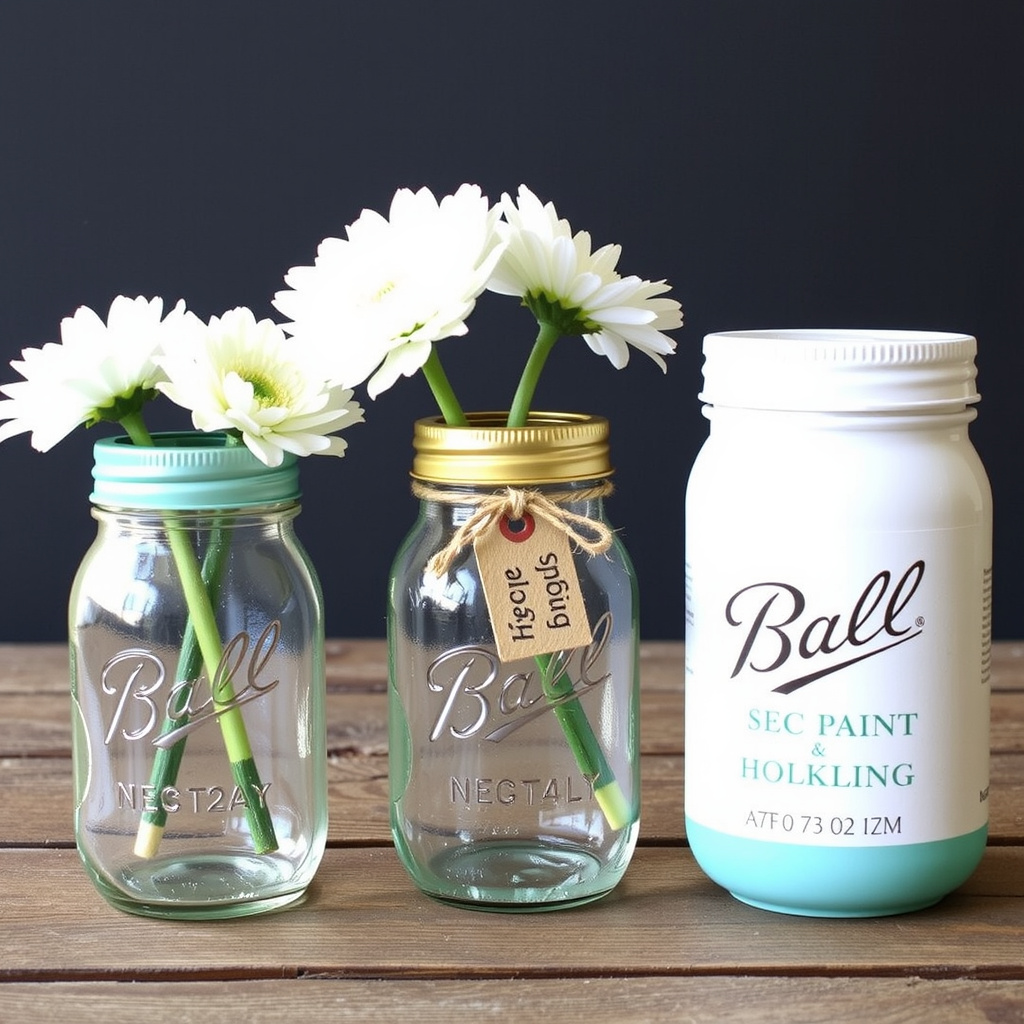 Item 1: Mason Jars as Stylish Storage and Vases