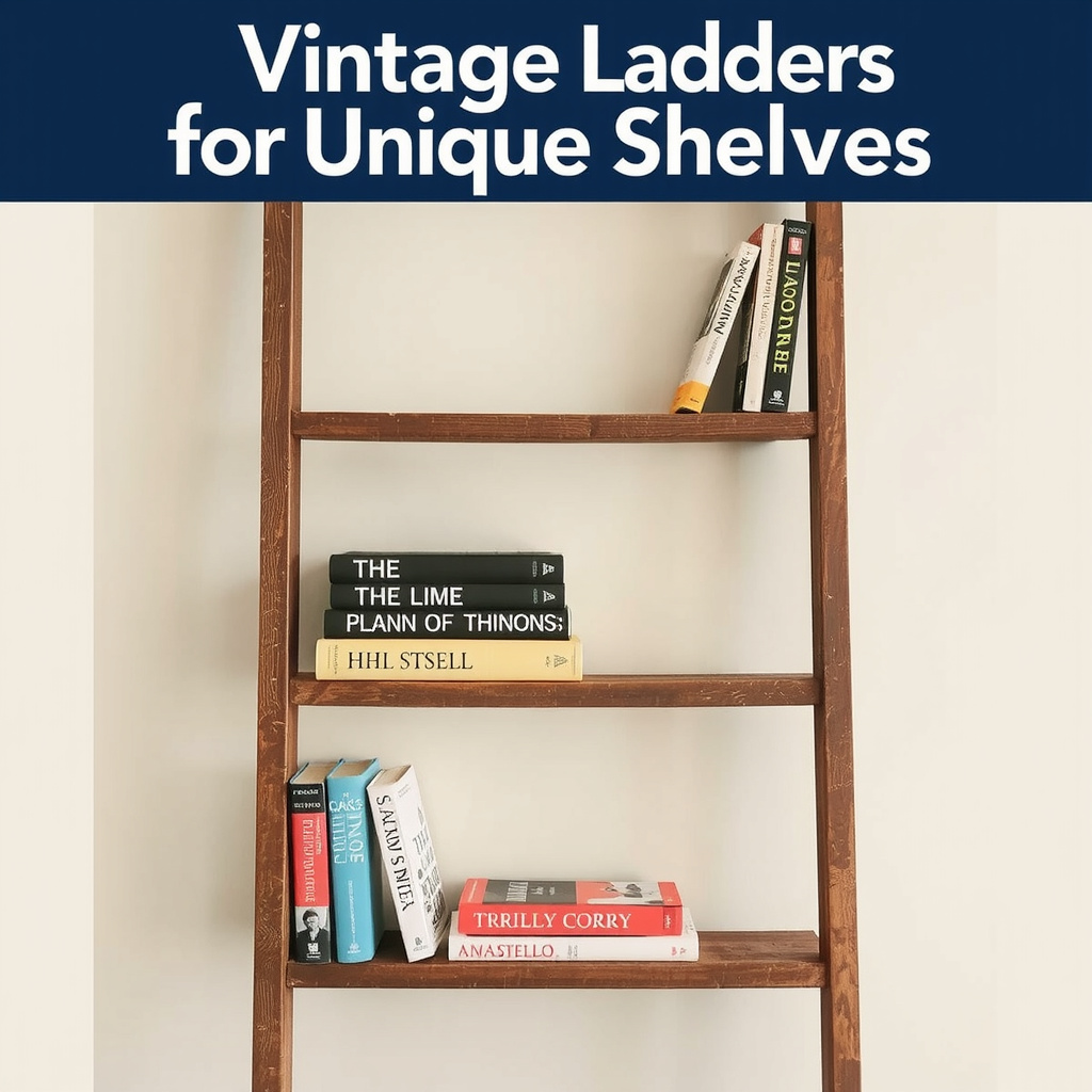 Item 3: Vintage Ladders for Unique Shelving