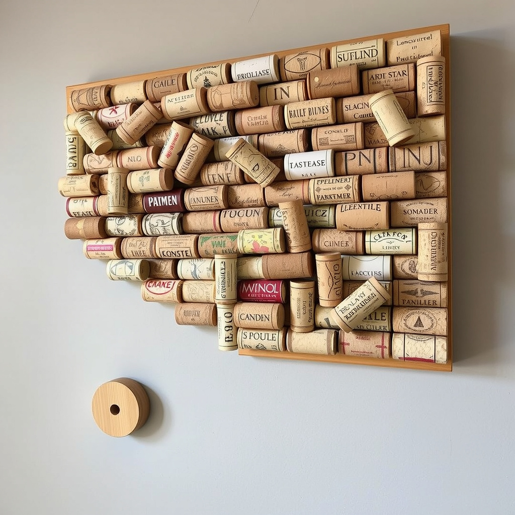 Item 6: Wine Corks Used in Creative Wall Art