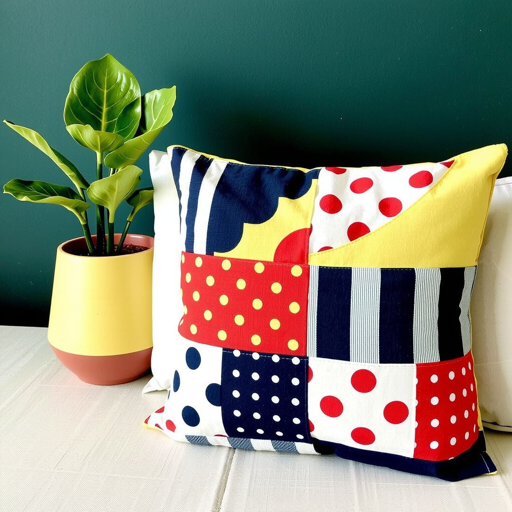 Item 7: Fabric Scraps Crafted Into Cushion Covers and Wall Hangings