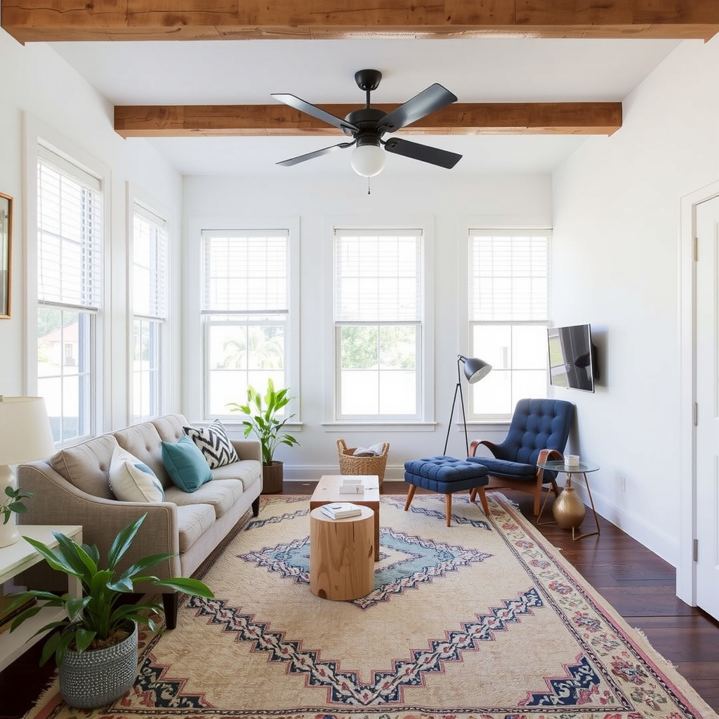 Layering Rugs for Dimension