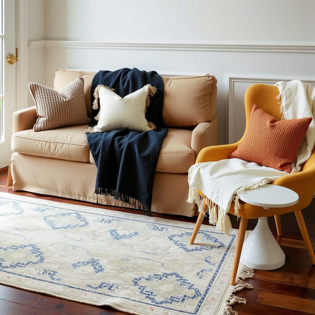 Add Cozy Seasonal Textiles