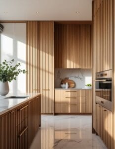Why Fluted Wood Details Are the Secret to a Luxe Kitchen Look (Style Tips)