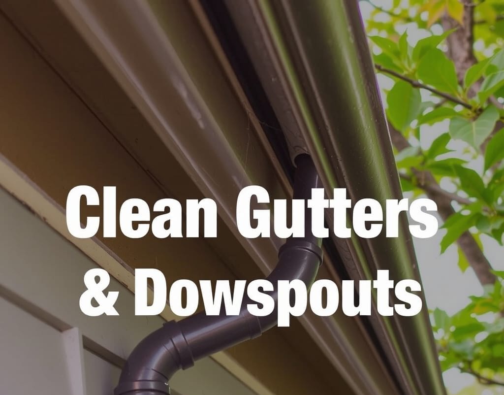 Clean Gutters and Downspouts