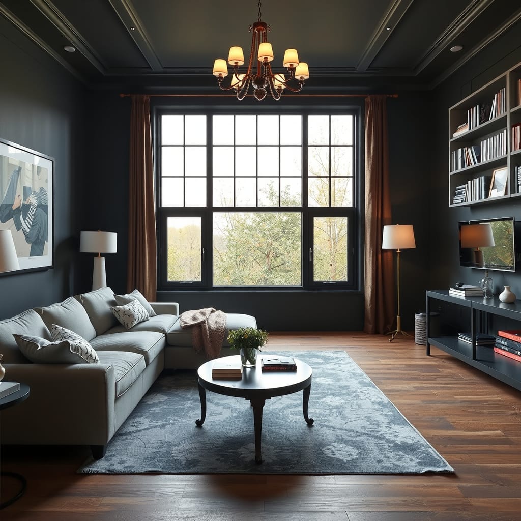 Furnish And Accessorize To Complement Dark Walls