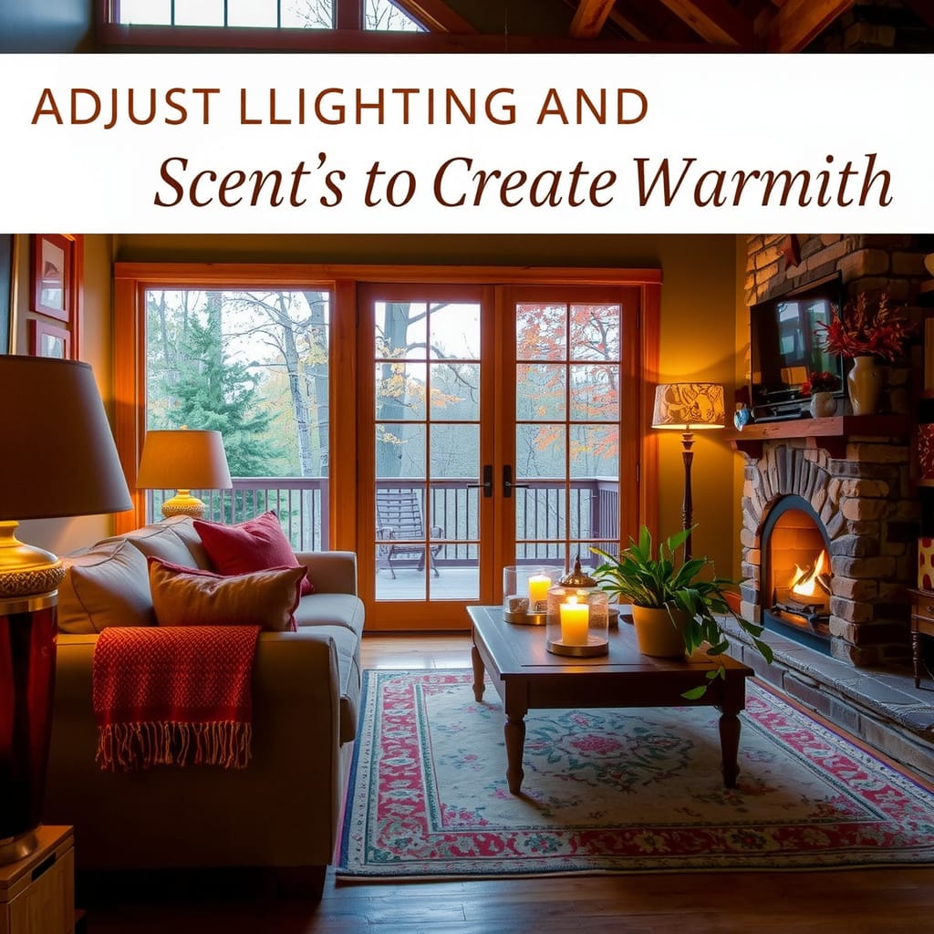 Adjust Lighting and Scent to Create Warmth