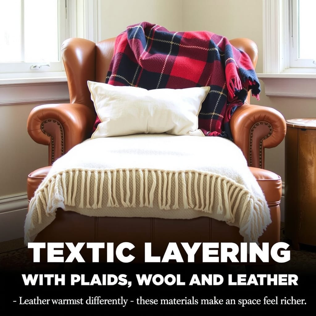 Textile Layering With Plaids, Wool, And Leather
