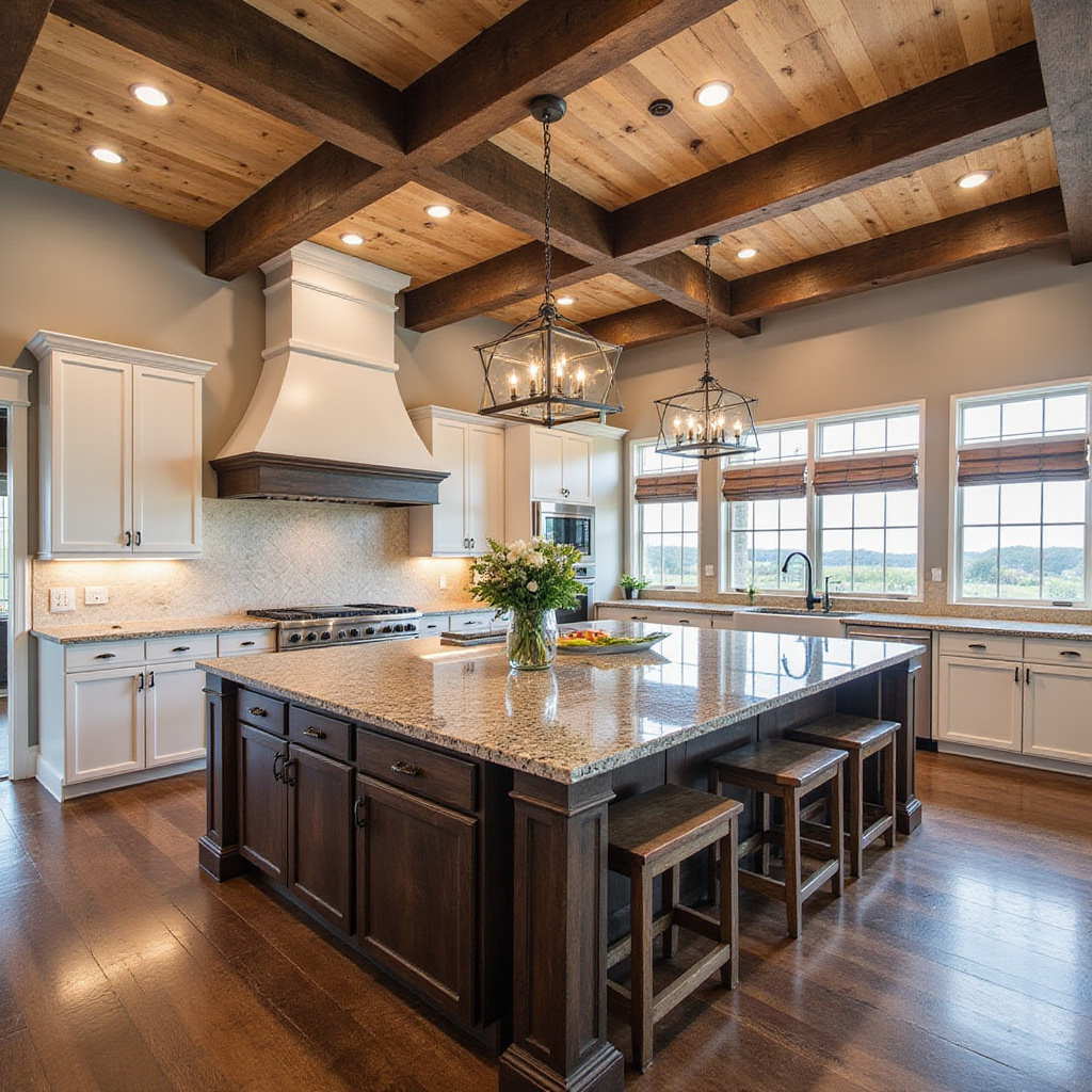 4000 sqft Texas Barndominium with Texas-Sized Kitchen Island