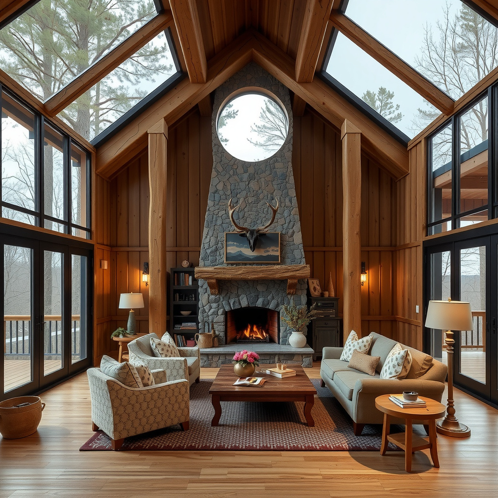 Smoky Mountain-Inspired Tennessee Barndominium With Cabin Character