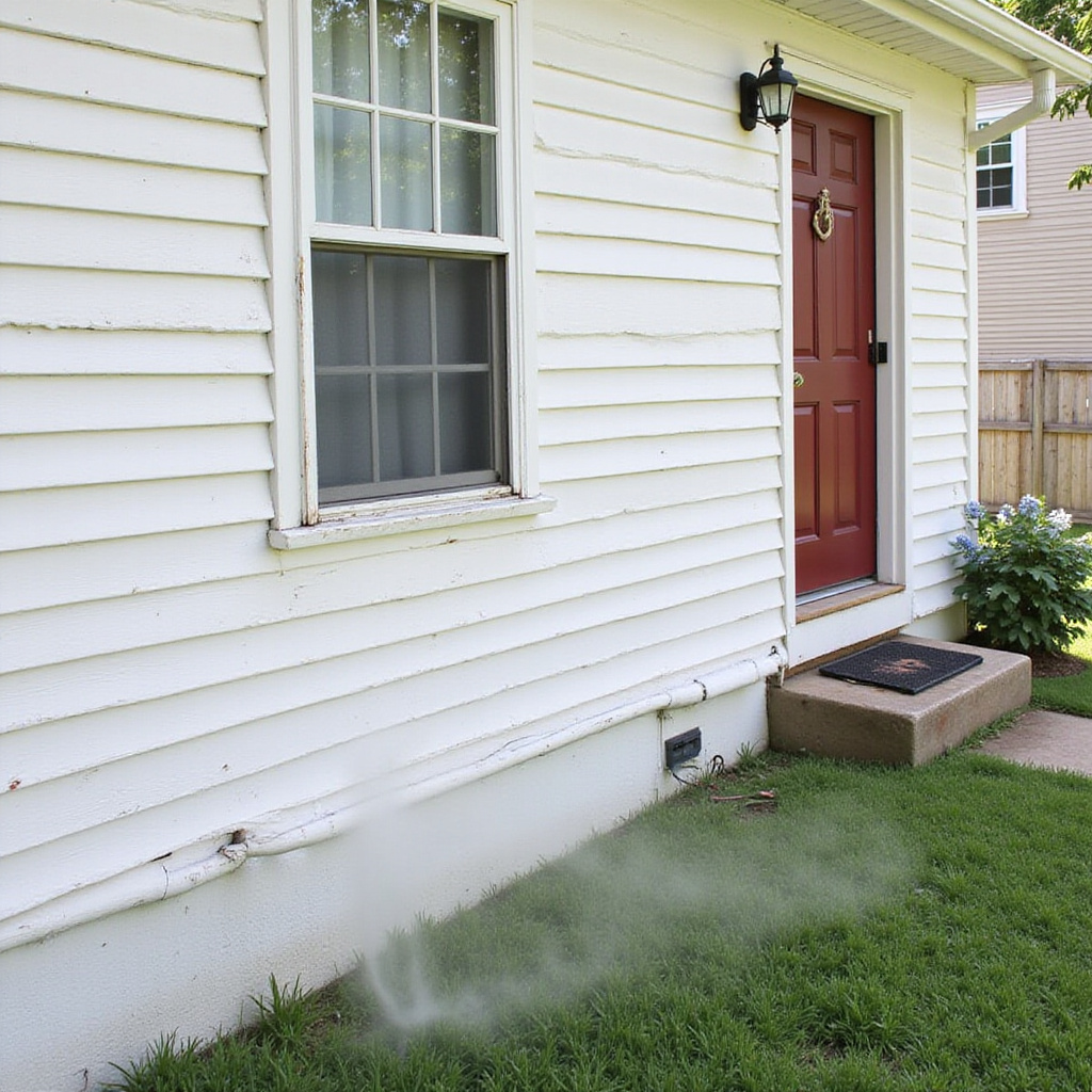 7. Power-wash siding and inspect for loose trim or paint damage