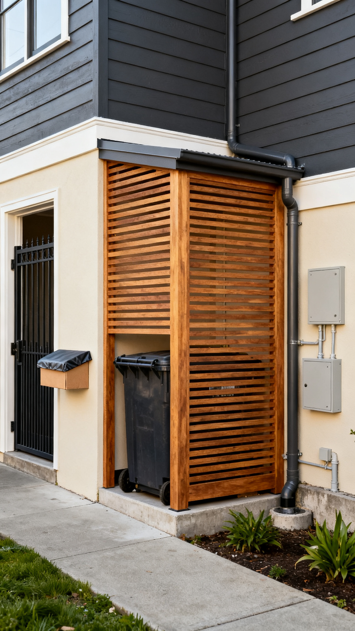 San Francisco barndominium with hidden storage and clean exterior utility details